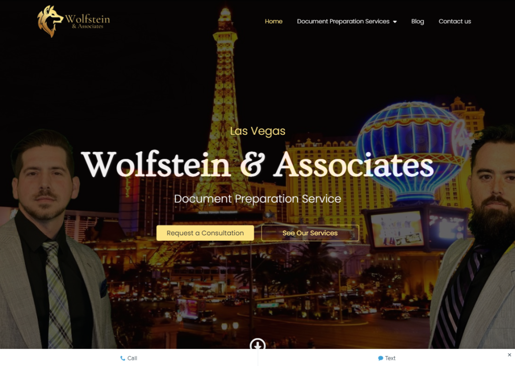 Wolfstein Legal website